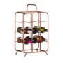 Wide Copper Wine Rack - 9 Bottles