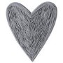 Large Grey Wall Hanging Wicker Heart 