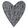 Large Grey Wall Hanging Wicker Heart 