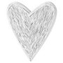 Large White Wall Hanging Wicker Heart