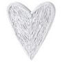 White Wall Hanging Wicker Heart