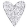 White Wall Hanging Wicker Heart