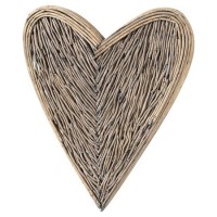 Brown Wall Hanging Wicker Heart