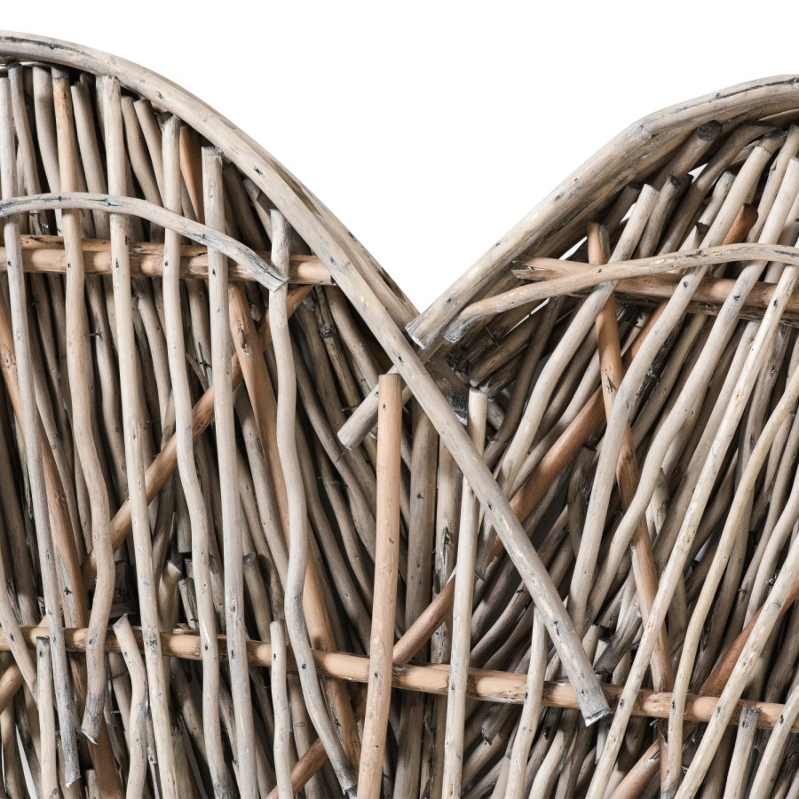 Small Brown Wall Hanging Wicker Heart 
