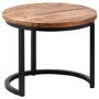 Round Wood Nest of 3 Tables 