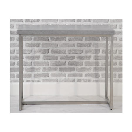 Small Grey Concrete Effect Console Table - Delta