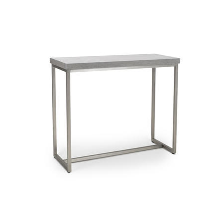 Small Grey Concrete Effect Console Table - Delta