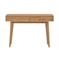 Oak Console Table with 2 Drawers - Jenson Oak Console Table with 2 Drawers - Jenson