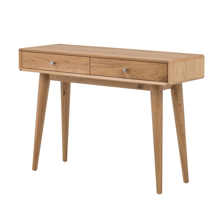 Oak Console Table with 2 Drawers - Jenson