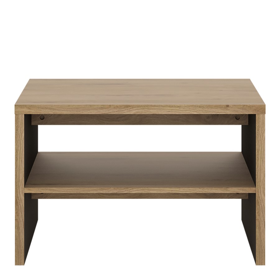 Small Oak Coffee Table with Storage Shelf - Shetland