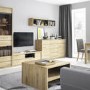 Small Oak Coffee Table with Storage Shelf - Shetland