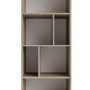 Rome Matte Whitte Bookcase with 1 Drawer with Jackson Hickory Oak Detail