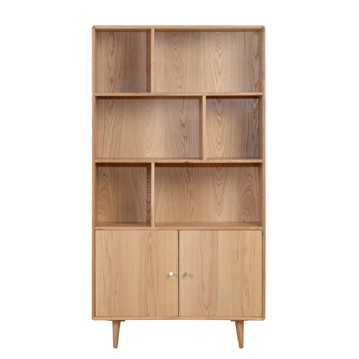 Solid Oak Bookcase With 2 Doors Marny Furniture123   FOL105010 1 Supersize 