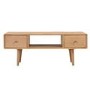 Large Solid Oak Coffee Table with 2 Drawers - Manny