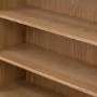 Low Solid Oak Bookcase - Manny