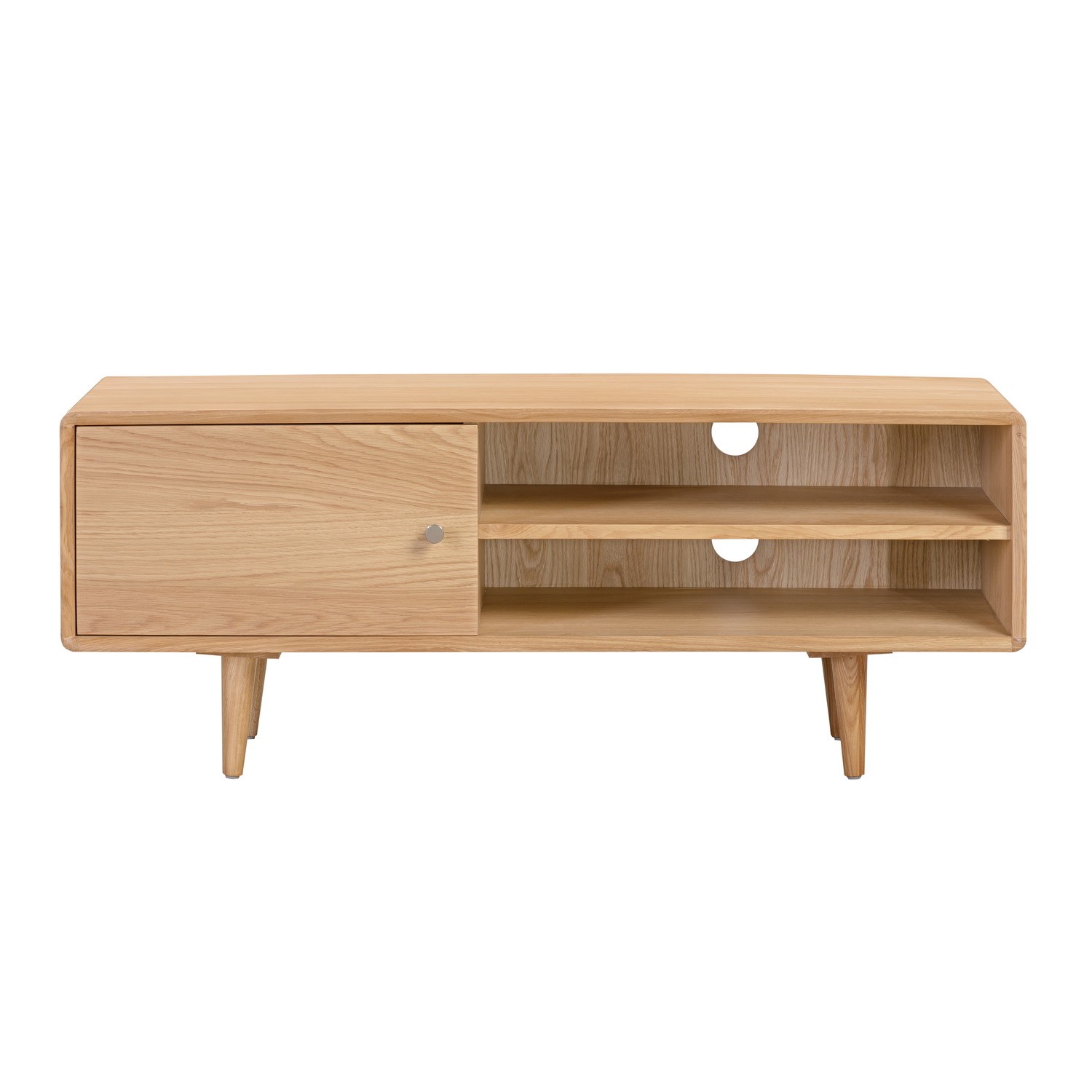 Photo of Small oak tv stand with storage - tvs up to 45 - marny