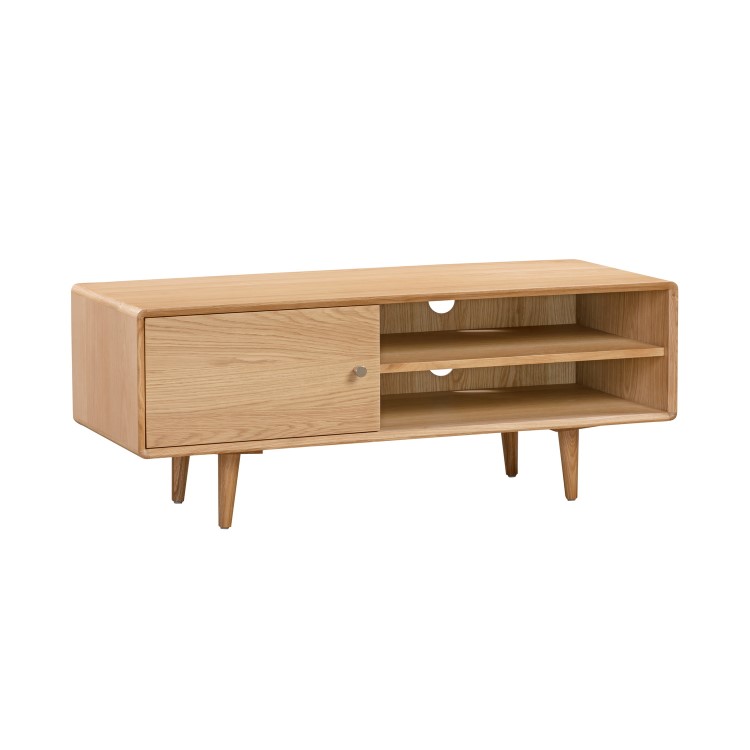 Small Oak TV Stand with Storage - TV's up to 45" - Marny