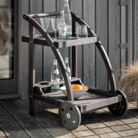Caspian House Volos Black Drinks Trolley