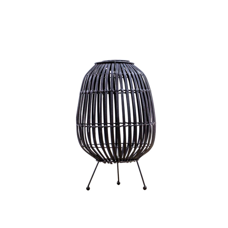 Caspian House Blakeney Black Solar LED Lantern 25 x 40cm