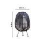 Caspian House Blakeney Black Solar LED Lantern 25 x 40cm