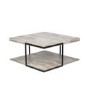 Small Large Square Grey Concrete Effect Coffee Table - Jersey - Pacific Lifestyle