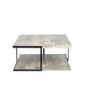 Small Large Square Grey Concrete Effect Coffee Table - Jersey - Pacific Lifestyle