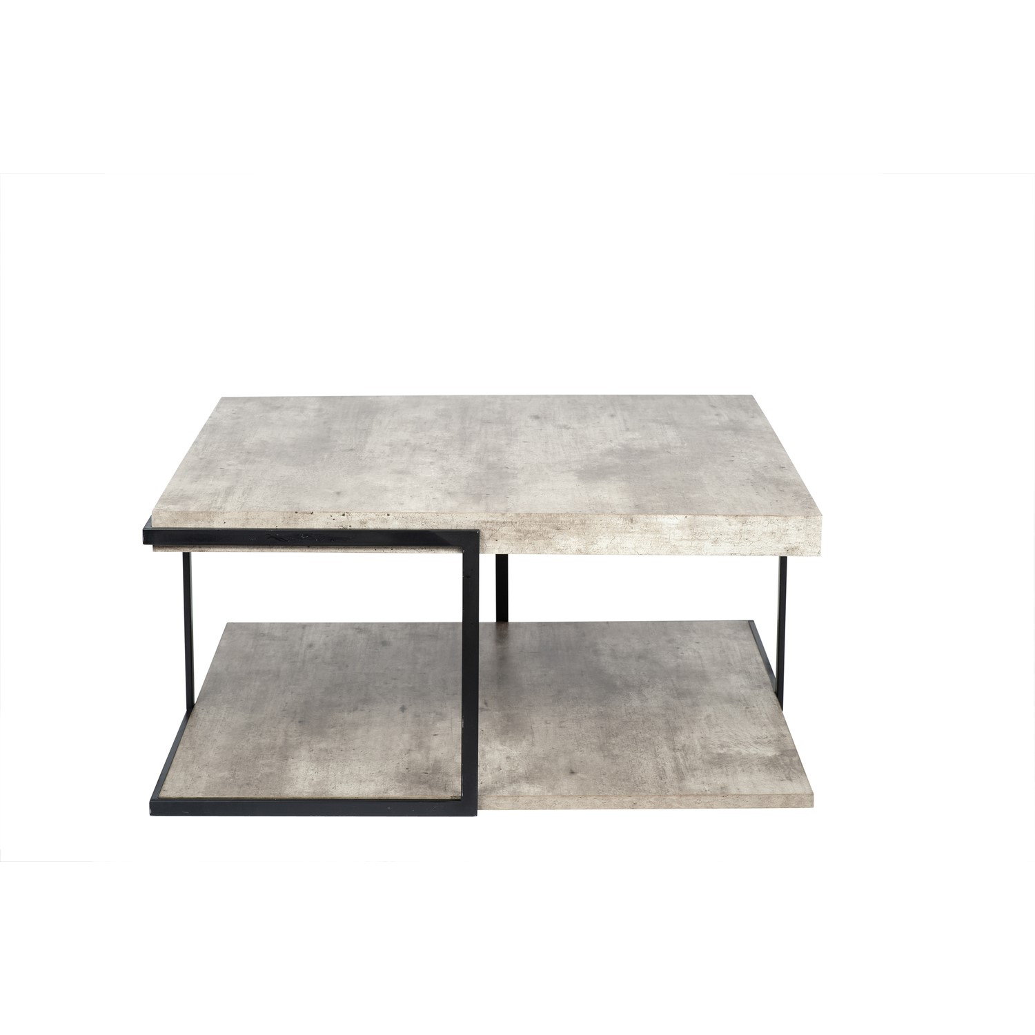 Small Large Square Grey Concrete Effect Coffee Table - Jersey - Pacific ...