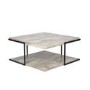 Small Large Square Grey Concrete Effect Coffee Table - Jersey - Pacific Lifestyle