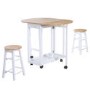 Folding Dining Set with 2 Stools