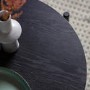 Round Black Oak Coffee Table - Burley