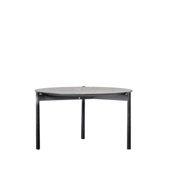 Round Black Oak Coffee Table - Burley