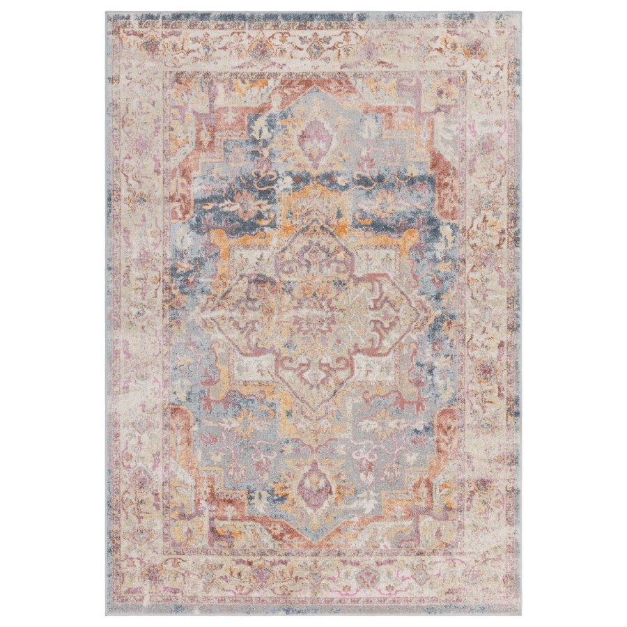 Large Distressed Persian Multicoloured Rug - 290 x 200 cm - Flores