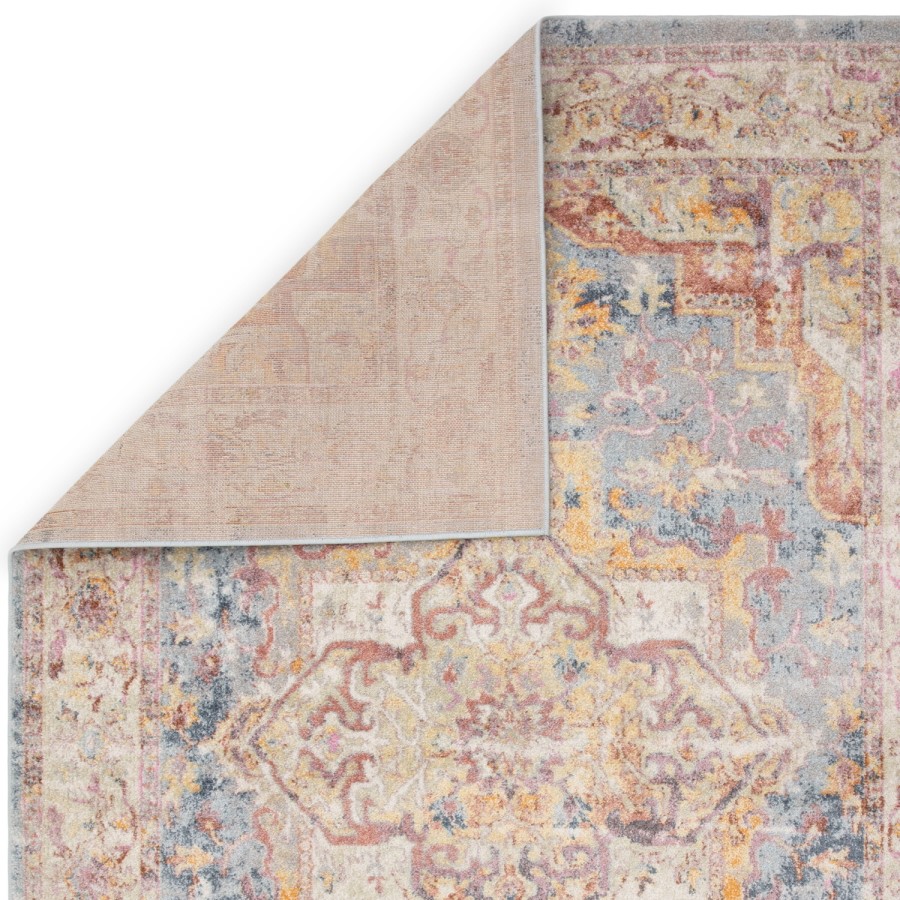 Large Distressed Persian Multicoloured Rug - 290 x 200 cm - Flores