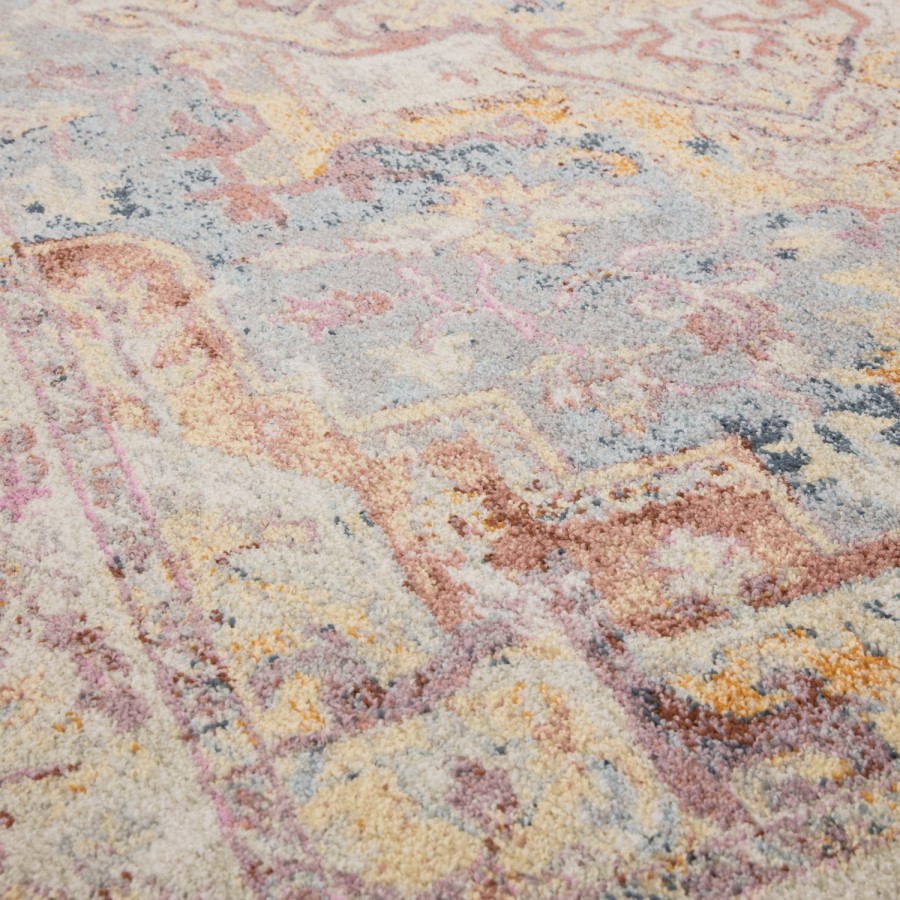 Large Distressed Persian Multicoloured Rug - 290 x 200 cm - Flores