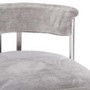 Grey Velvet Metal Bar Stool