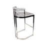Grey Velvet Metal Bar Stool