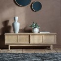 FOL105234 Large Oak TV Stand with Storage - TV's up to 55" - Kyoto