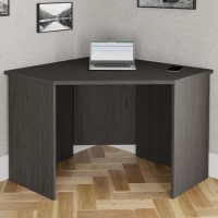 Dark Grey Wooden Corner Desk - Denver