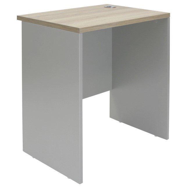 Small Light Grey and Oak Office Desk - Denver