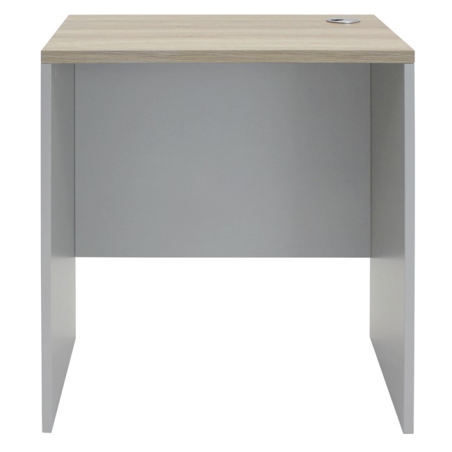 Small Light Grey and Oak Office Desk - Denver