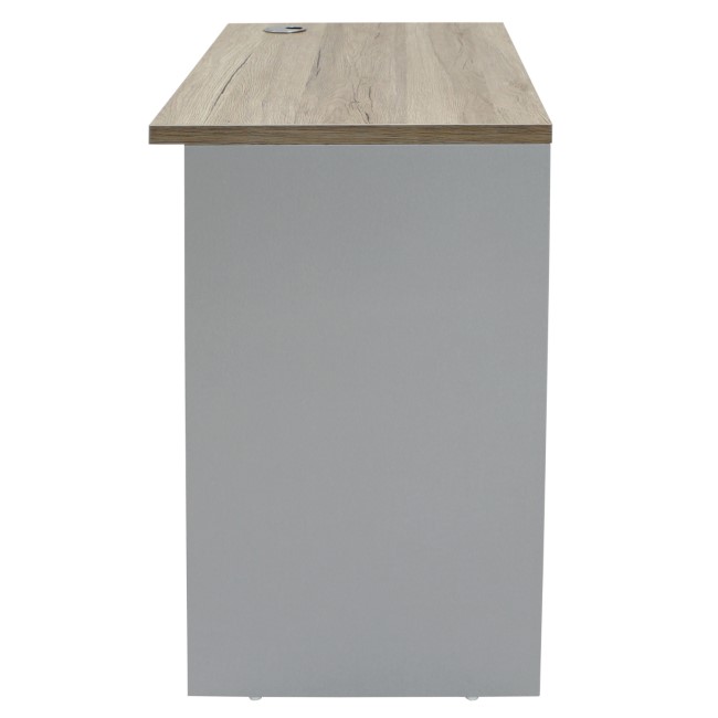 Small Light Grey and Oak Office Desk - Denver