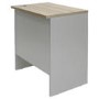 Small Light Grey and Oak Office Desk - Denver