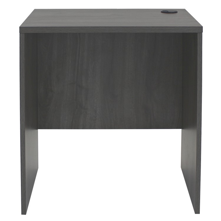 GRADE A1 - Small Dark Grey Washed Oak Office Desk - Denver