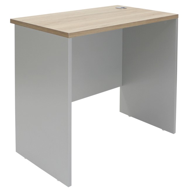 Small Light Grey and Oak Desk - Denver