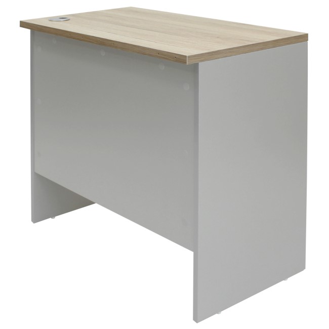 Small Light Grey and Oak Desk - Denver