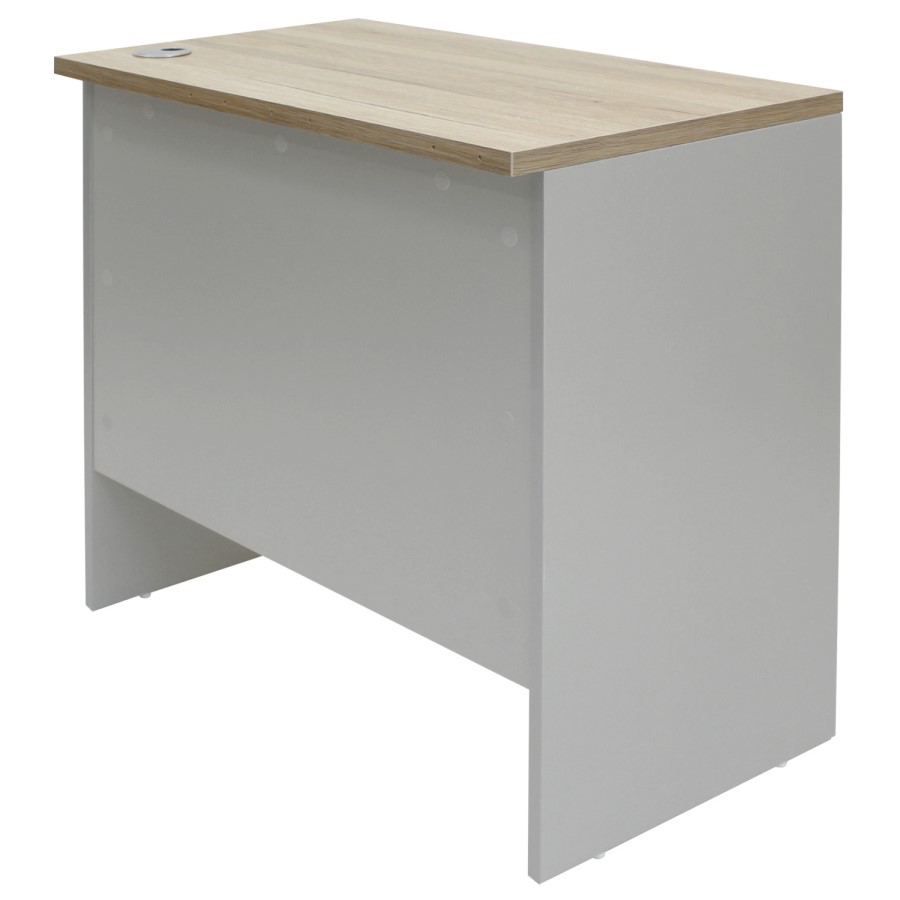 Small Light Grey and Oak Desk - Denver