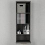 Narrow Dark Grey Wall Mounted Bookcase - Denver