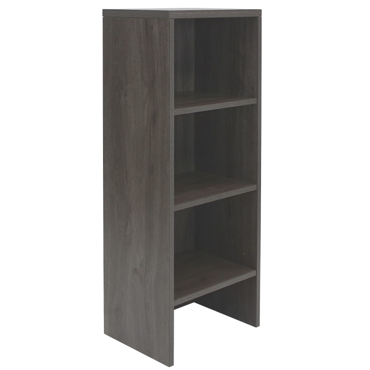 Narrow Dark Grey Wall Mounted Bookcase - Denver