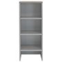 Narrow Light Grey Wall Mounted Bookcase - Denver