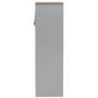 Narrow Light Grey Wall Mounted Bookcase - Denver